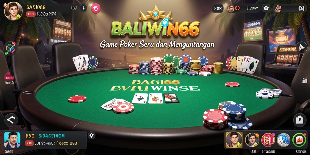Gameplay seru BALIWIN66 dengan pemain nyata di meja Poker.
