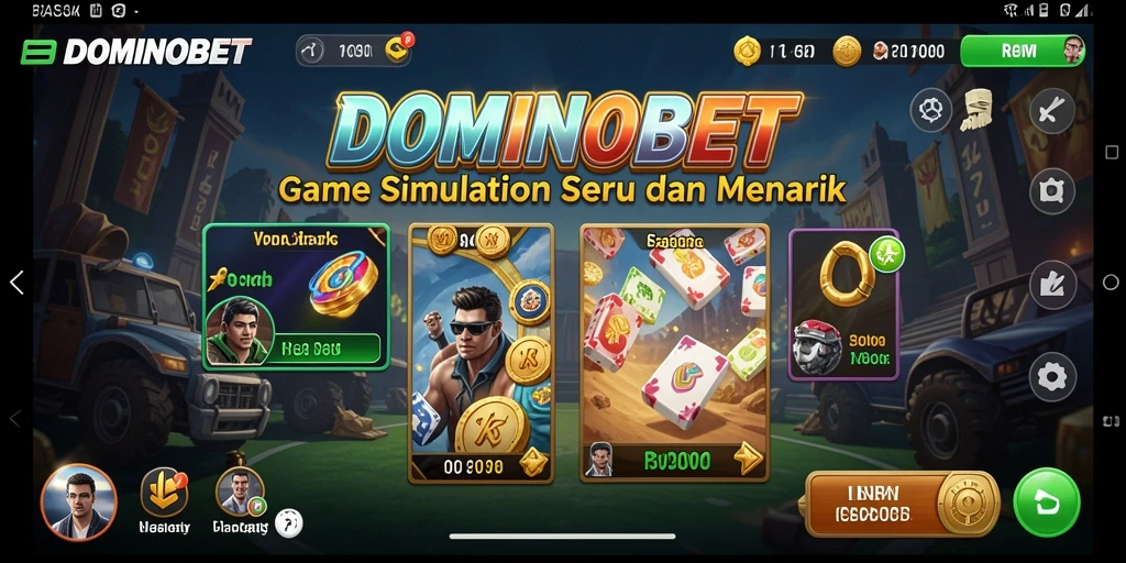 Screenshot gameplay <strong>DOMINOBET</strong> yang menunjukkan aksi seru dan interaksi pemain.