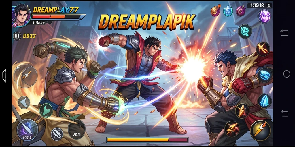 Tampilan gameplay <strong>DREAMPLAY77</strong> yang menegangkan dan penuh aksi.