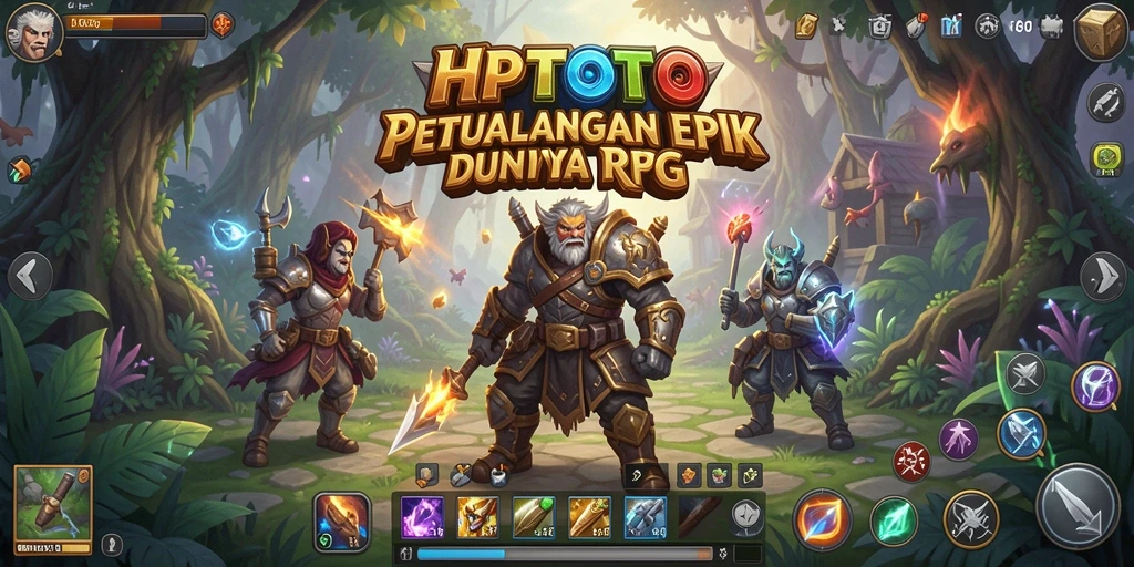 Tampilan menarik dari dunia petualangan HPTOTO dengan karakter yang beragam.