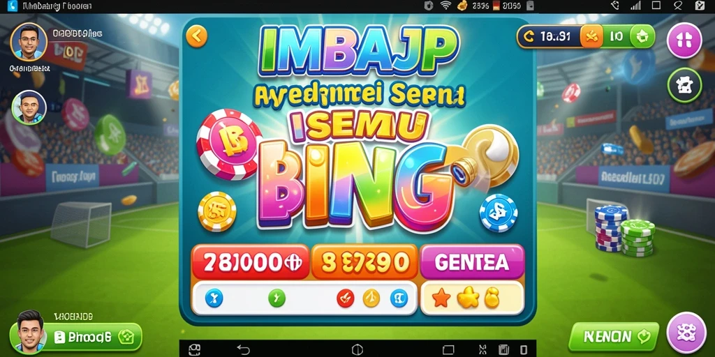 Screenshot gameplay IMBAJP menampilkan suasana seru permainan Bingo.