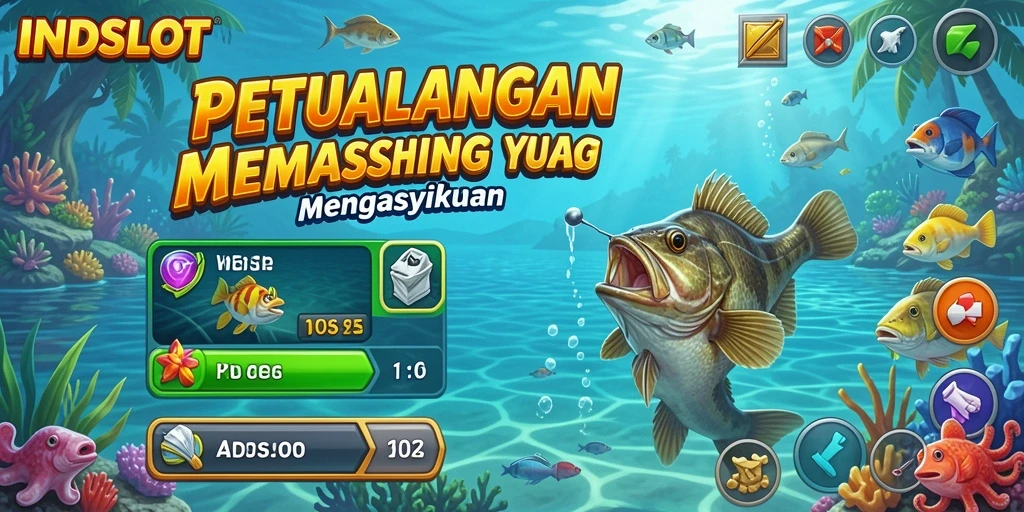 Tampilan gameplay memancing yang seru dan menarik di INDSLOT.