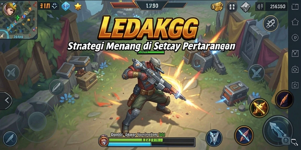 Tampilan menarik dari gameplay strategi LEDAKGG.