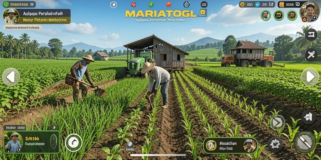 Gameplay menarik dalam membangun kebun dan merawat tanaman.