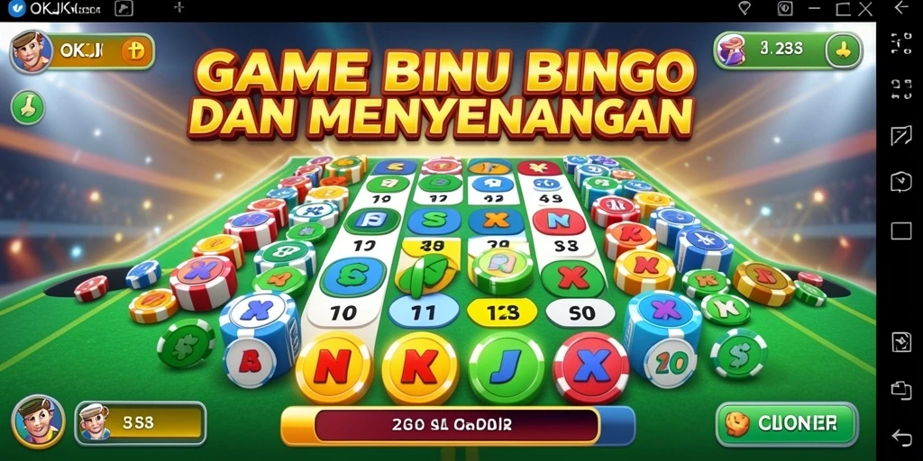 Tampilan gameplay seru dari OKJK dalam permainan Bingo.