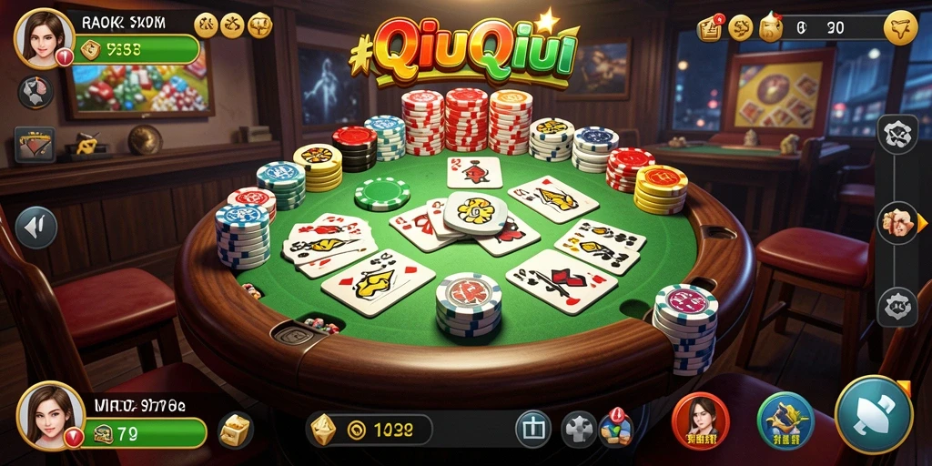 Tampilan gameplay RPOK menampilkan serunya permainan QiuQiu yang mendebarkan.