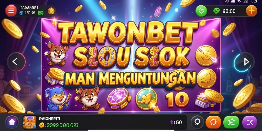 Tampilan gameplay menarik dari TAWONBET dengan berbagai tema Slot.